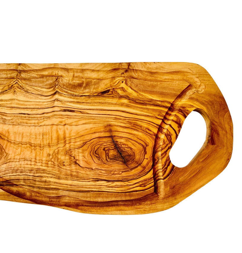 Olive Wood Charcuterie Board Includes Juice Well