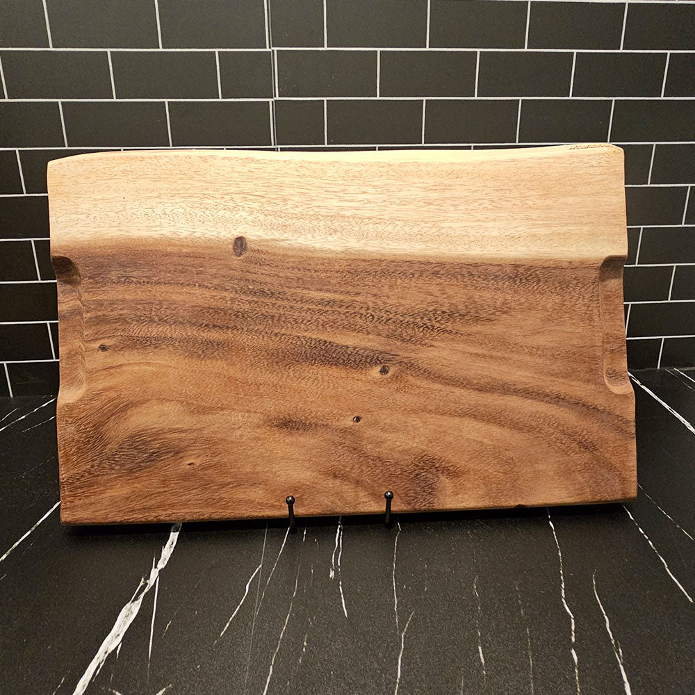 East Indian Walnut Large Live Edge Square End Board