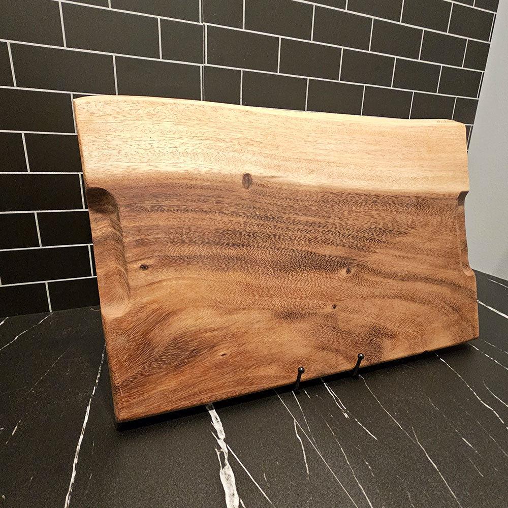 East Indian Walnut Large Live Edge Square End Board