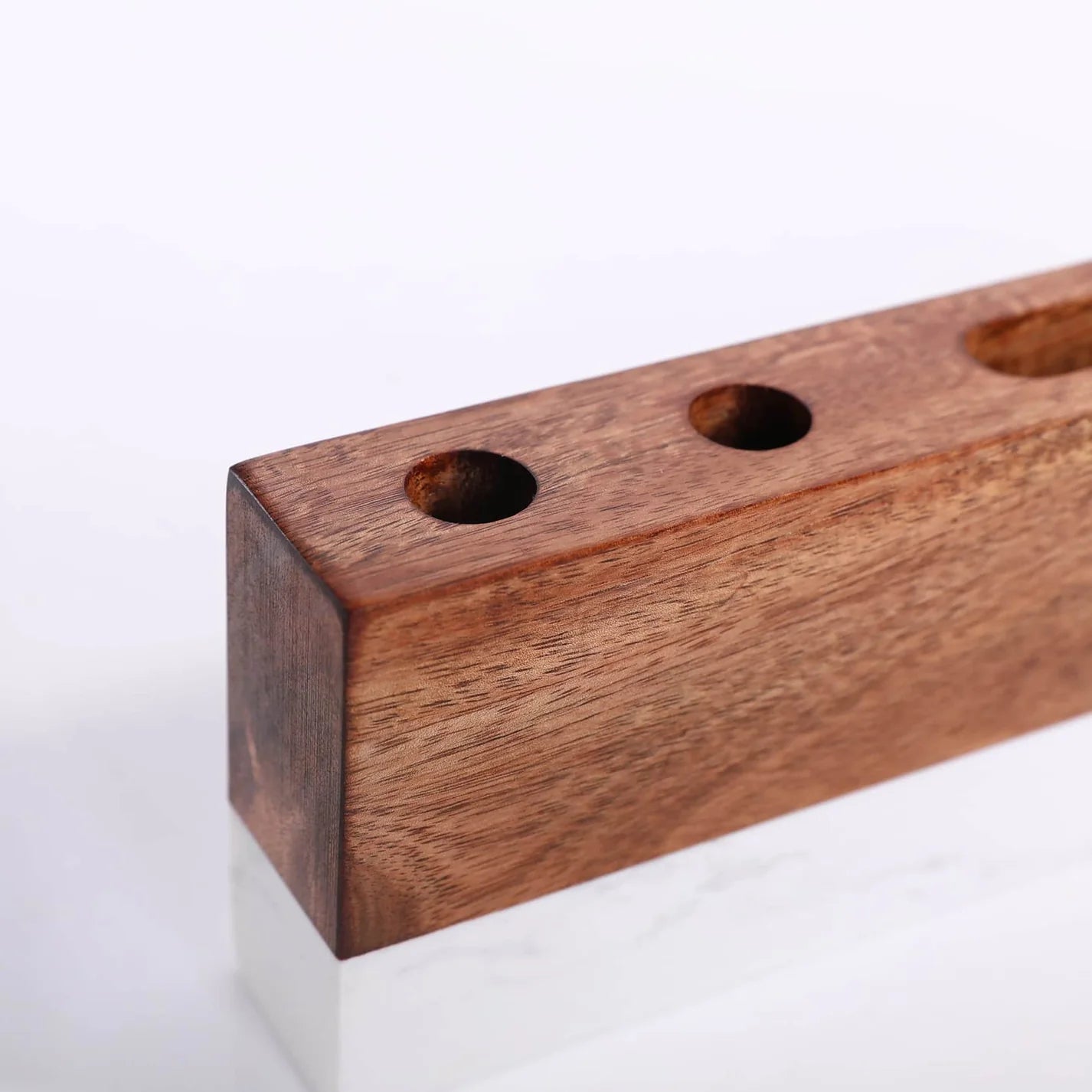Marble Desk Name Plate with Pen and Business Card Holder