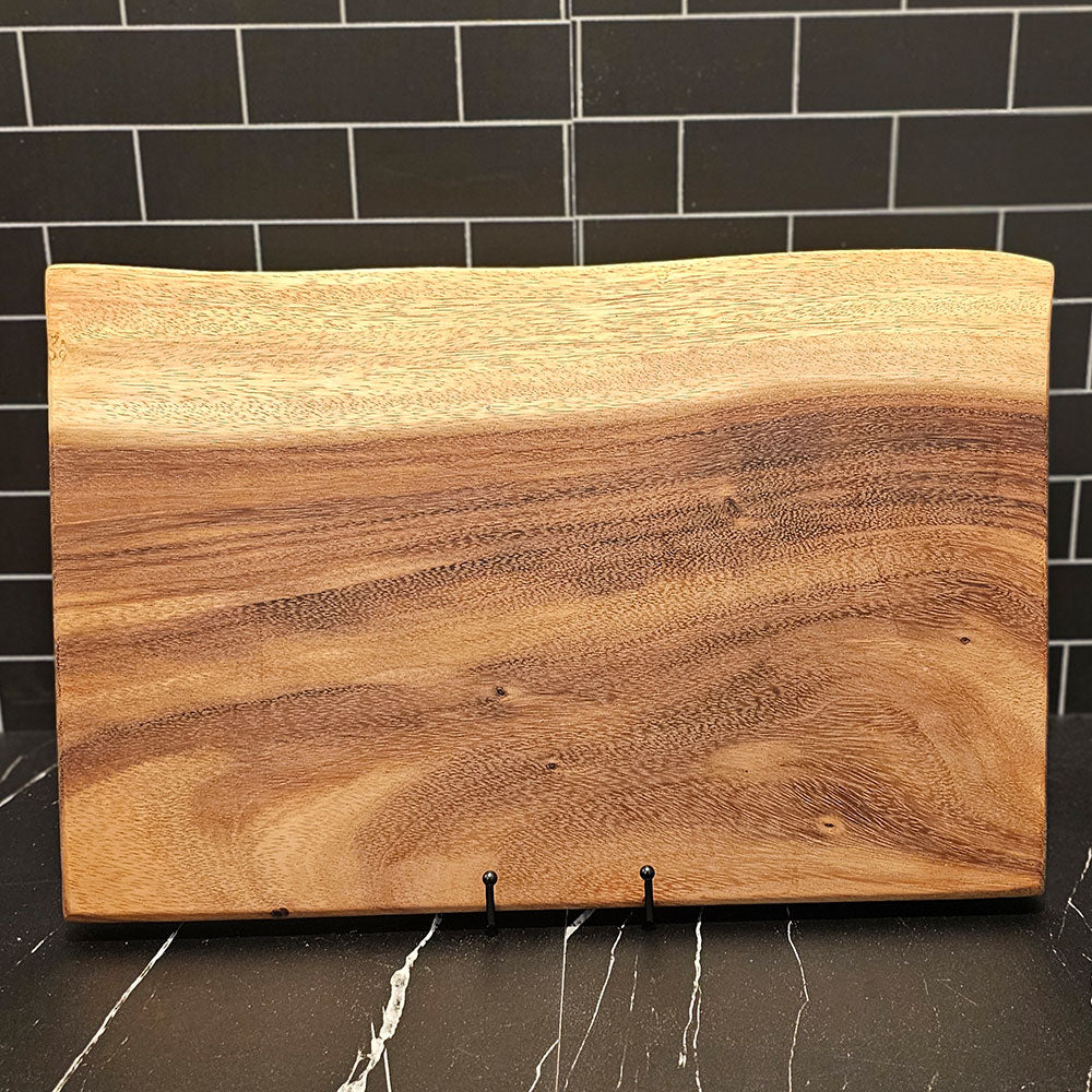 East Indian Walnut Large Live Edge Square End Board