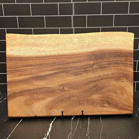 East Indian Walnut Large Live Edge Square End Board