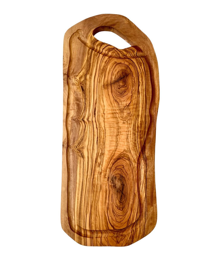 Olive Wood Charcuterie Board Includes Juice Well