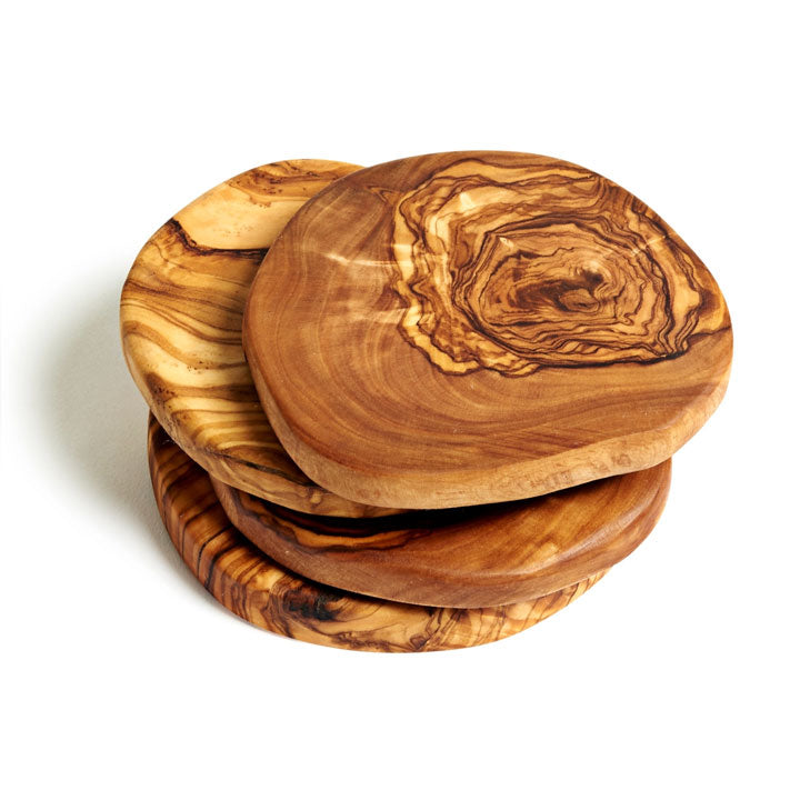 Abstract Olive Wood Coaster (4 coasters)