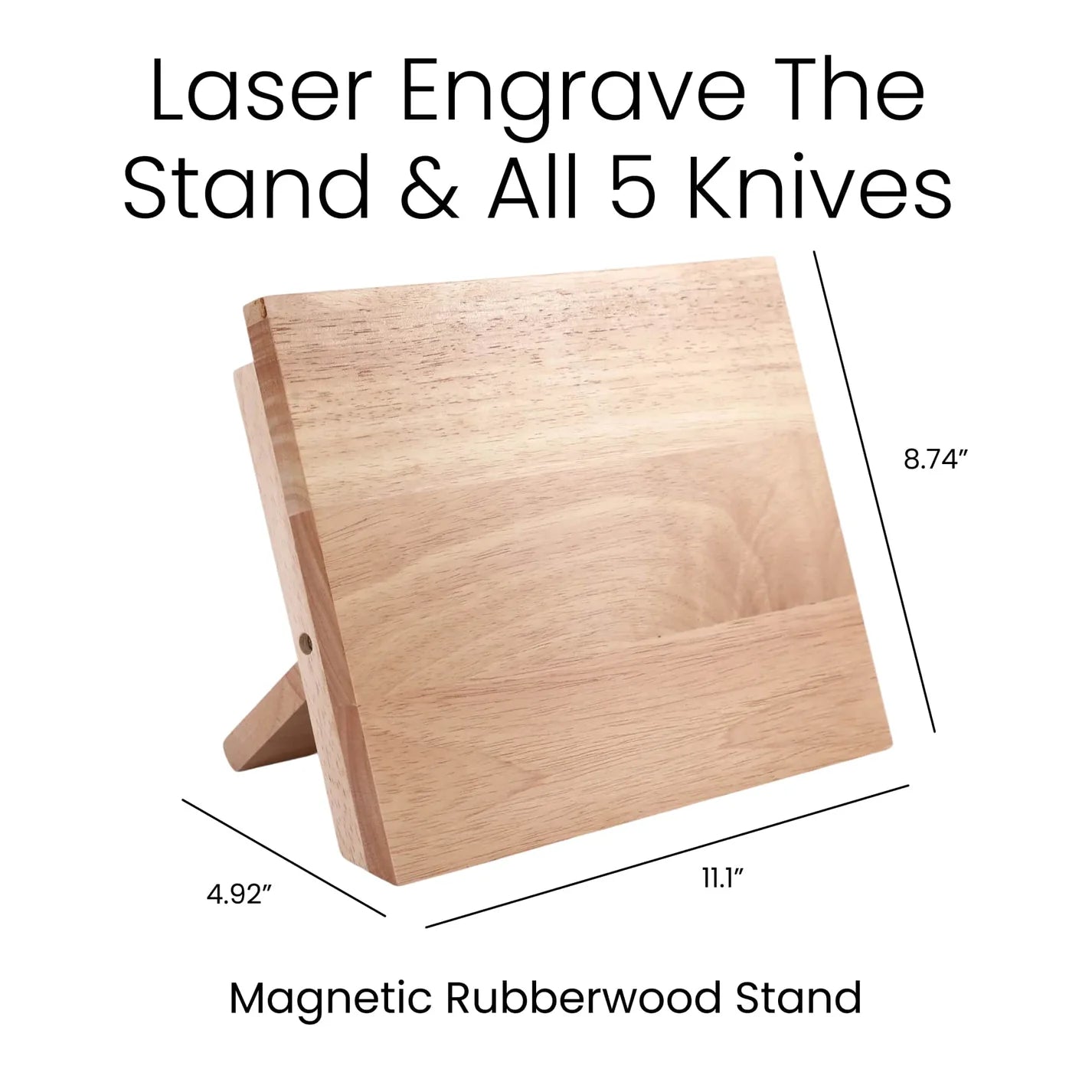 Kitchen Knife Set with Magnetic Block Stand