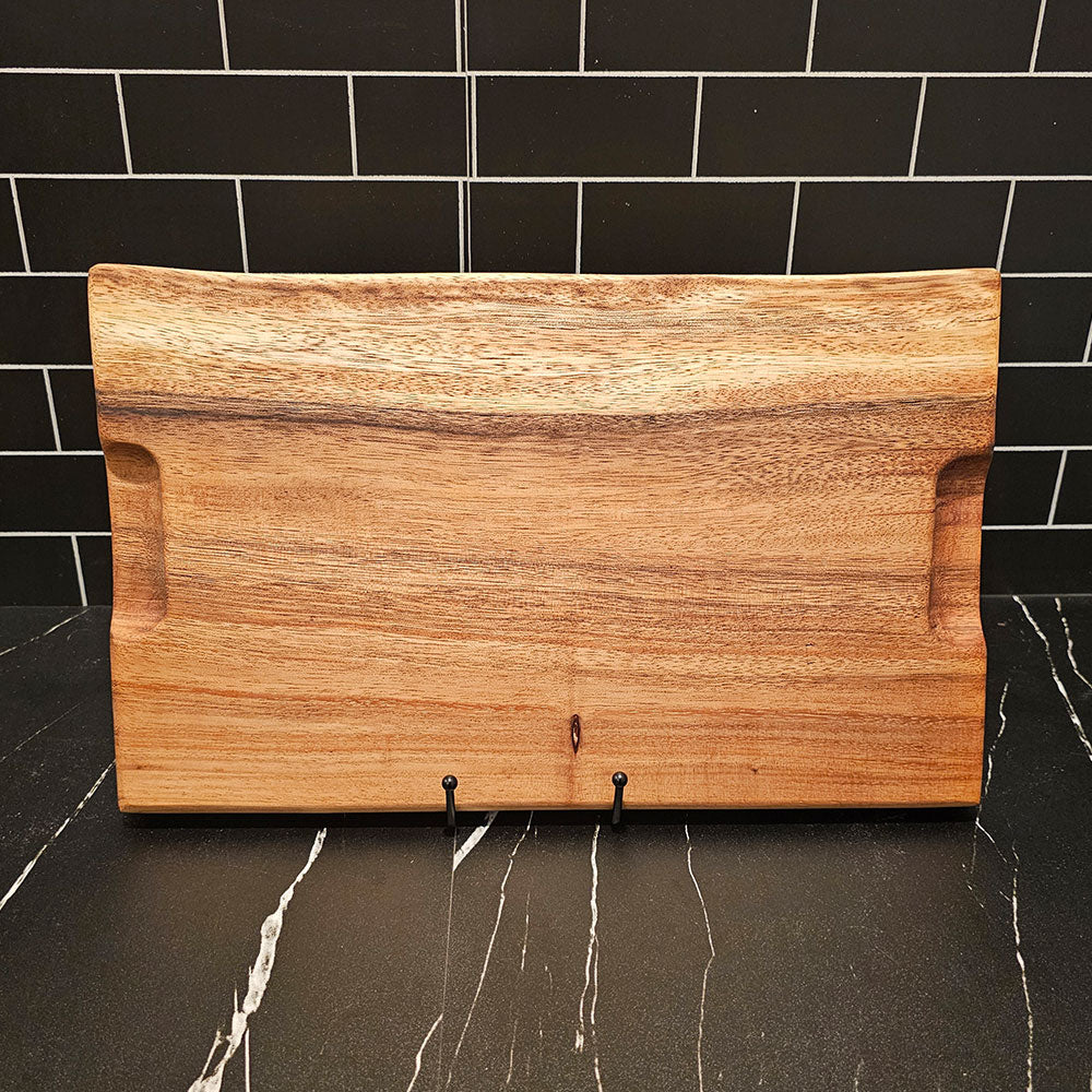 East Indian Walnut Medium Live Edge Square End Board