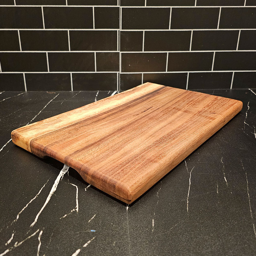 East Indian Walnut Medium Live Edge Square End Board