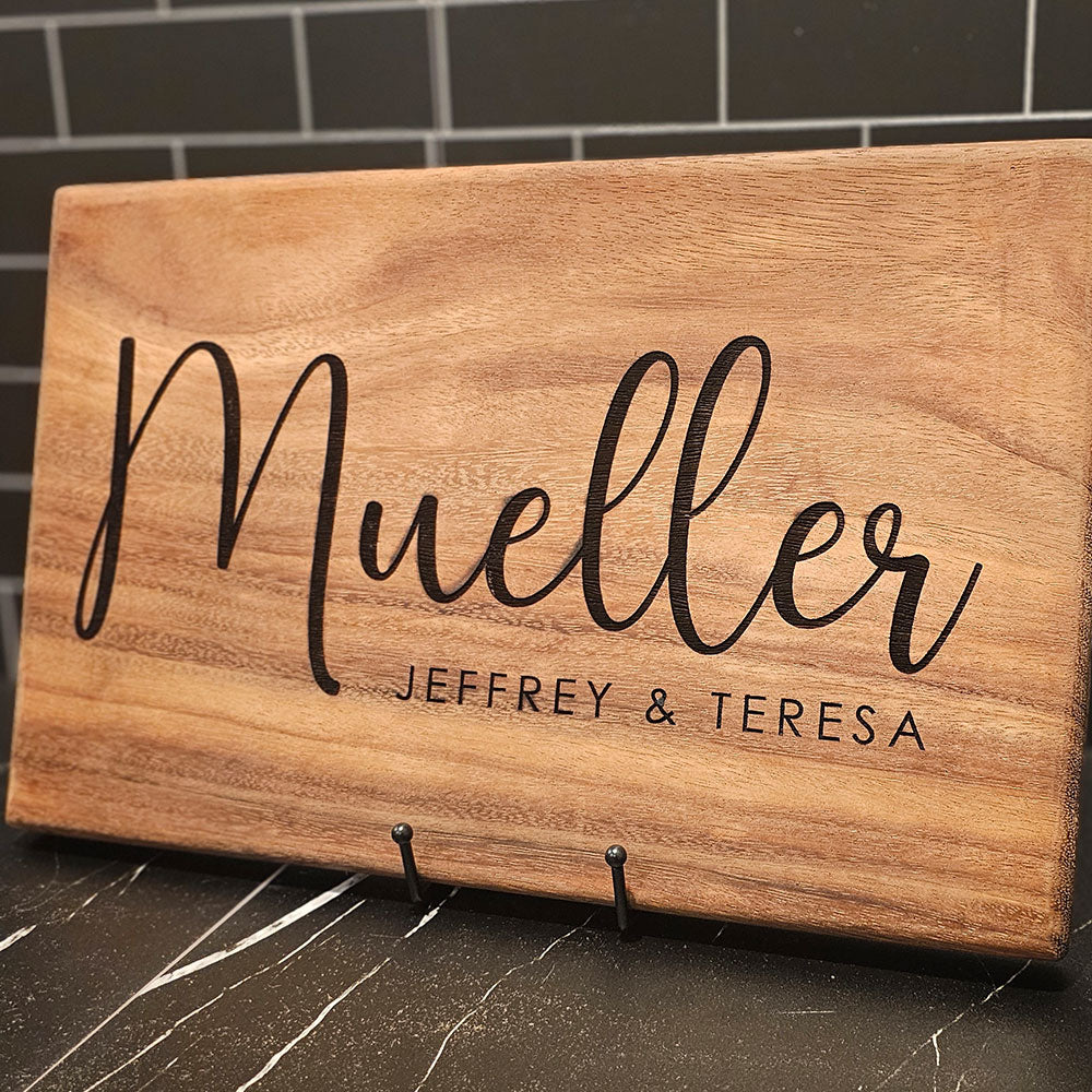 East Indian Walnut Medium Live Edge Square End Board