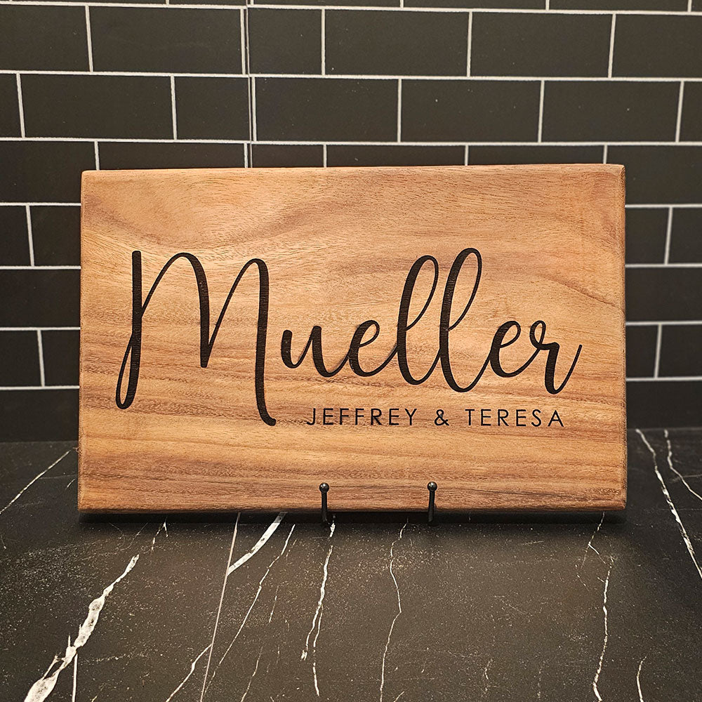 East Indian Walnut Medium Live Edge Square End Board