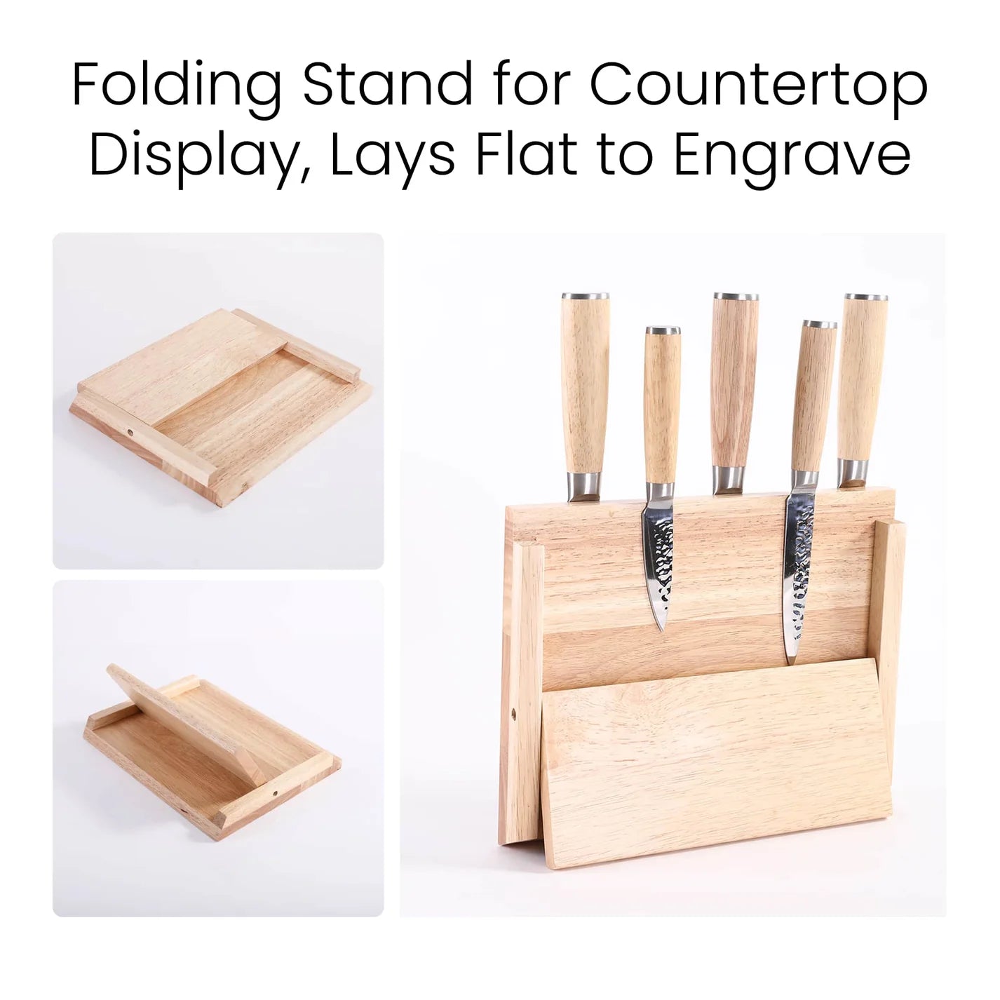 Kitchen Knife Set with Magnetic Block Stand